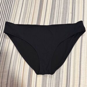 Aerie Black Ribbed Bikini Bottom